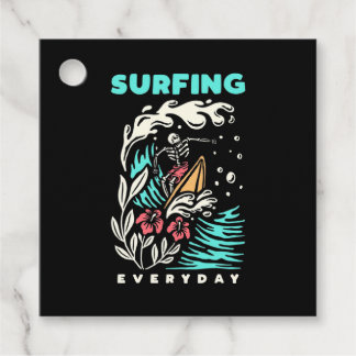 Dagelijks surfen bedankjes labels