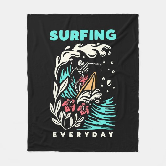 Dagelijks surfen fleece deken (Voorkant)