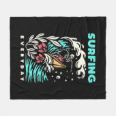 Dagelijks surfen fleece deken (Voorkant (Horizontaal))