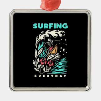 Dagelijks surfen metalen ornament