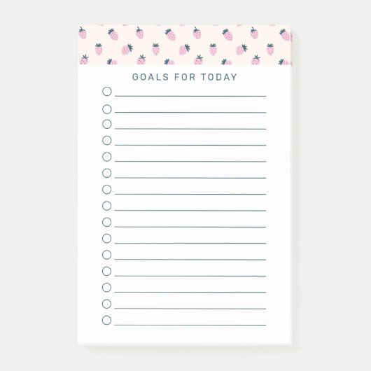 Dagelijks te doen lijst, Prioriteiten lijst Aardbe Post-it® Notes (Voorkant)