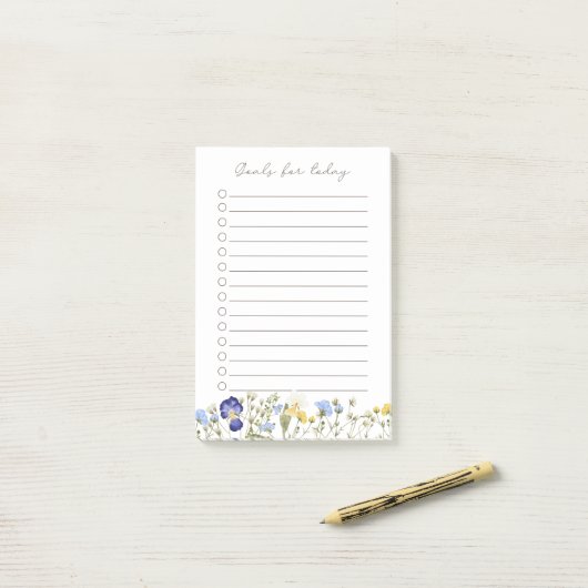 Dagelijks te doen lijst, Prioriteiten lijst Bloeme Post-it® Notes (Op bureau)