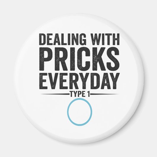 Dagelijks type 1 diabetes met ricks verwerken magneet (Voorkant)