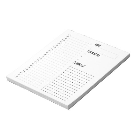 Dagelijks Uurplanner Notitieblok (Linkerzijde)