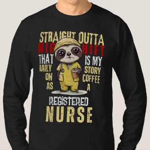 Dagelijks verhaal nachtdienst gecertificeerd verpl t-shirt