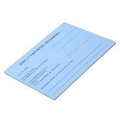 Dagelijks vermoeidheidsjournaal (hemelsblauw) notitieblok (Schuin)