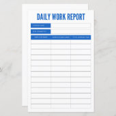 Dagelijks verslag (Voorkant / Achterkant)