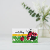 Dagelijks Visitekaartje Cute Polka Dot Lady Bug (Staand voorkant)