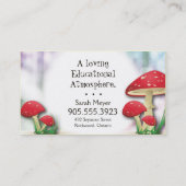 Dagelijks Visitekaartje Kleurrijke paddenstoel en  (Achterkant)