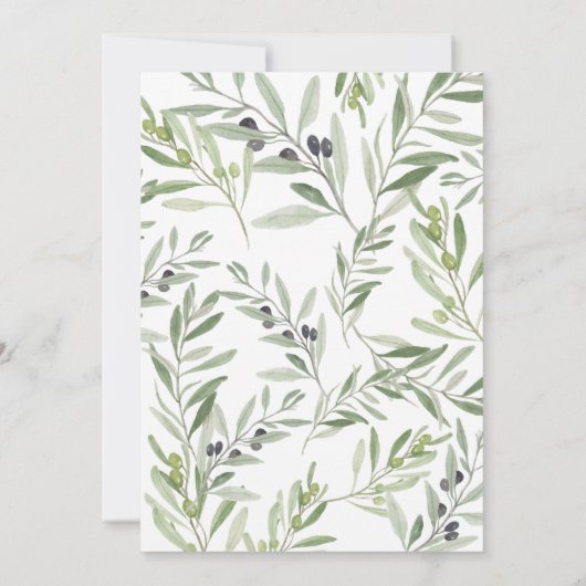 Dagelijks waterverf van de olijfboomgaard aankondiging (Achterkant)