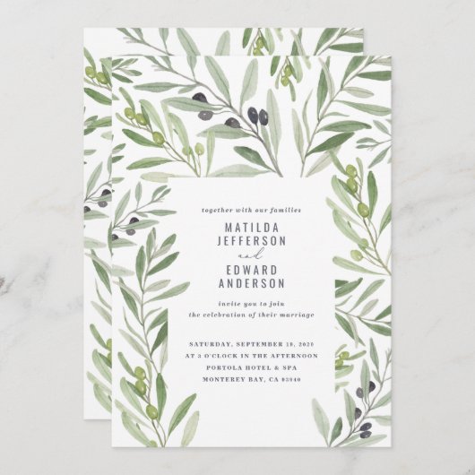 Dagelijks waterverf van de olijfboomgaard aankondiging (Voorkant / Achterkant)