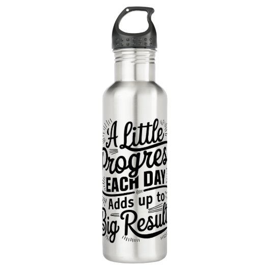 Dagelijks weinig vooruitgang waterfles  (Voorkant)