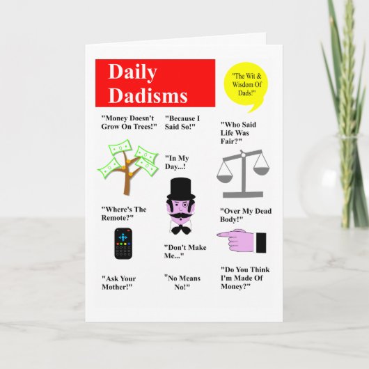 Dagelijks Wenskaart Dadisms Kaart (Voorkant)