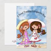 Dagelijks Wenskaart voor vriendschap met Verse Bedankkaart (Voorkant / Achterkant)