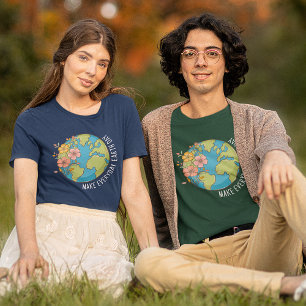Dagelijks Wereldbol van de Floral T-shirt