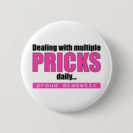 Dagelijks werken met meerdere Pricks (roze) Ronde Button 5,7 Cm (Voorkant)