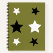 Dagelijks worden witte sterren stijlvol notitieboek (Voorkant)