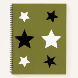 Dagelijks worden witte sterren stijlvol notitieboek