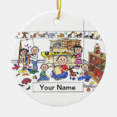 Dagelijks zorgpersoneel - Mannelijk Keramisch Ornament (Voorkant)