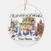 Dagelijks zorgpersoneel - Mannelijk Keramisch Ornament (Links)