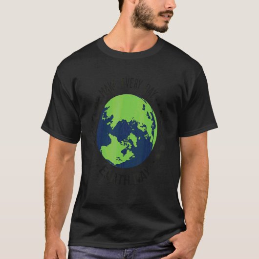 Dagelijkse Aarde Dag Gelukkige Groene Dag Gelukkig T-shirt (Voorkant)