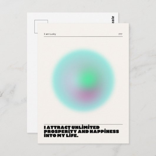 dagelijkse affirmaties briefkaart (Voorkant / Achterkant)