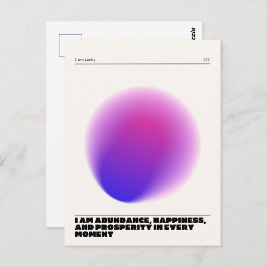 dagelijkse affirmaties briefkaart (Voorkant / Achterkant)