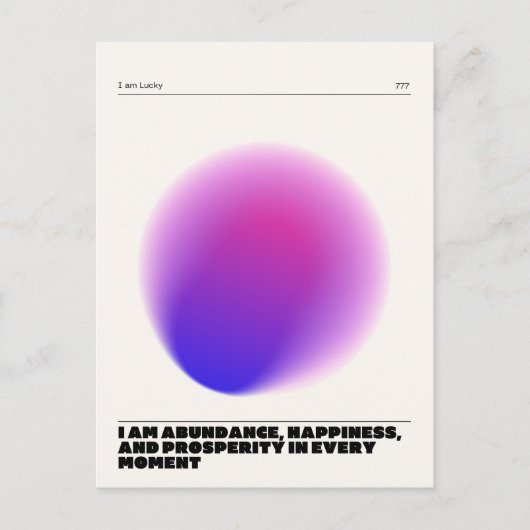 dagelijkse affirmaties briefkaart (Voorkant)