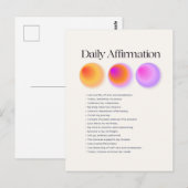 dagelijkse affirmaties briefkaart (Voorkant / Achterkant)