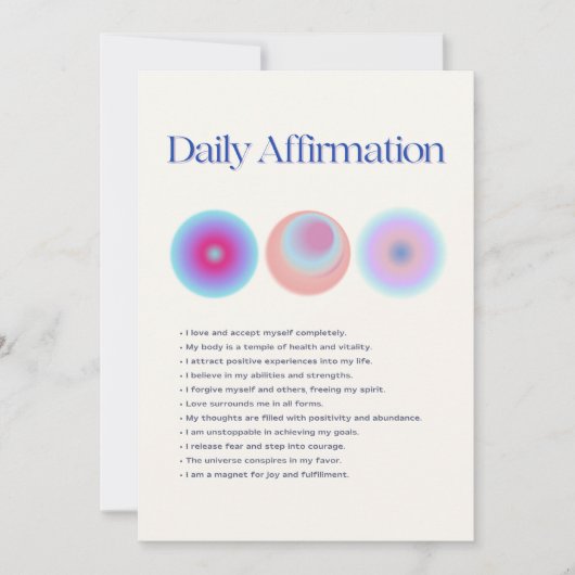 dagelijkse affirmaties kaart (Voorkant)
