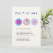 dagelijkse affirmaties kaart (Staand voorkant)