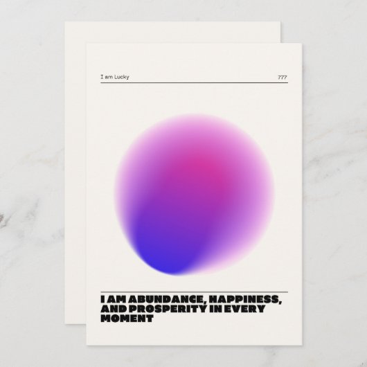 dagelijkse affirmaties kaart (Voorkant / Achterkant)