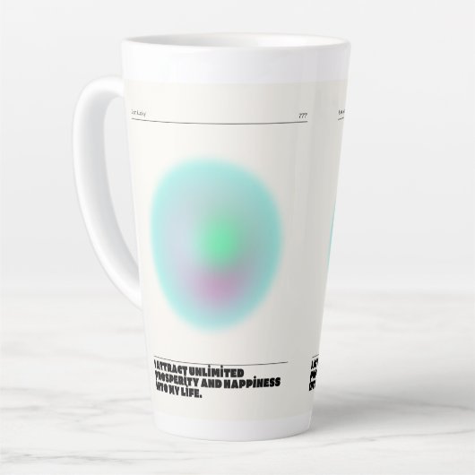 dagelijkse affirmaties latte mok (Linkerhoek)