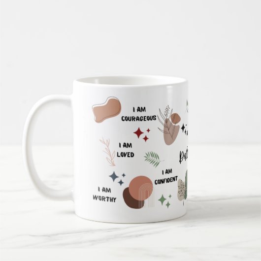 Dagelijkse Affirmaties Mok – Motivatie Koffie Mok (Links)