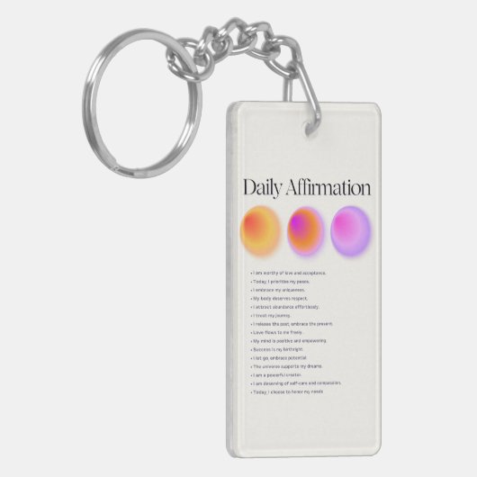 dagelijkse affirmaties sleutelhanger (Voorkant Links)