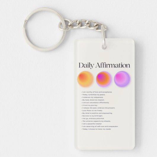 dagelijkse affirmaties sleutelhanger (Voorkant)