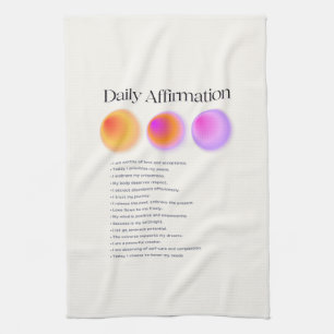 dagelijkse affirmaties theedoek