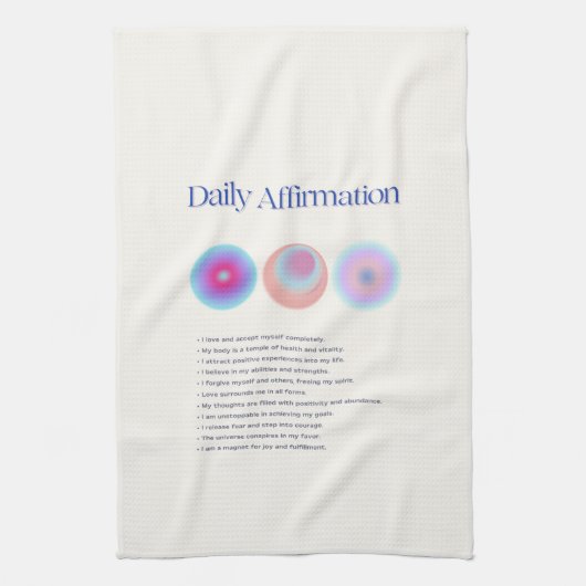 dagelijkse affirmaties theedoek (Verticaal)