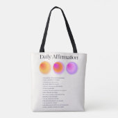 dagelijkse affirmaties tote bag (Achterkant)