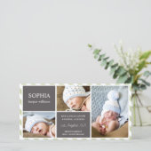 DAGELIJKSE BABY | GEBOORTEAANKONDIGING AANKONDIGING (Staand voorkant)