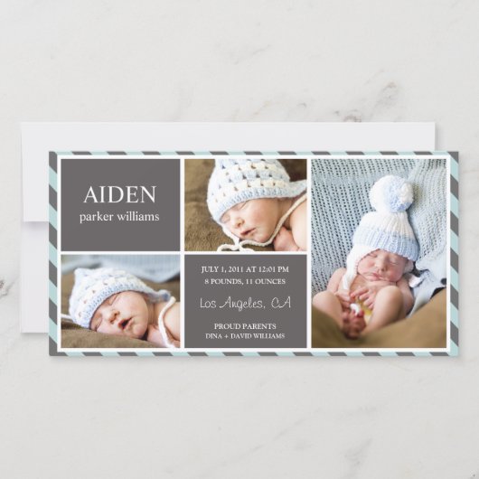 DAGELIJKSE BABY | GEBOORTEAANKONDIGING AANKONDIGING (Voorkant)