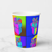 Dagelijkse bekertjes met cadeaudesign papieren bekers (Achterkant)