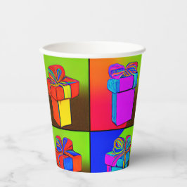 Dagelijkse bekertjes met cadeaudesign papieren bekers