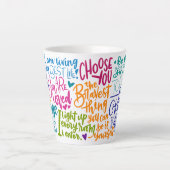 Dagelijkse bevestiging latte mok (Voorkant)