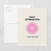 Dagelijkse bevestiging, positieve bevestiging, Spi Feestdagenkaart (Voorkant / Achterkant)