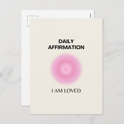 Dagelijkse bevestiging, positieve bevestiging, Spi Feestdagenkaart (Voorkant / Achterkant)