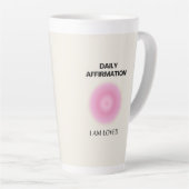 Dagelijkse bevestiging, positieve bevestiging, Spi Latte Mok (Rechterhoek)