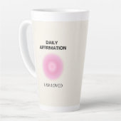 Dagelijkse bevestiging, positieve bevestiging, Spi Latte Mok (Linkerhoek)