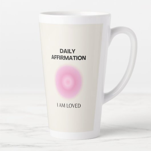 Dagelijkse bevestiging, positieve bevestiging, Spi Latte Mok (Rechts)