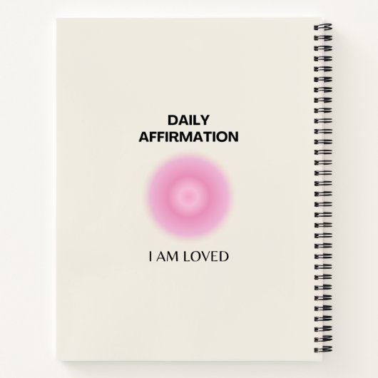 Dagelijkse bevestiging, positieve bevestiging, Spi Notitieboek (Achterkant)